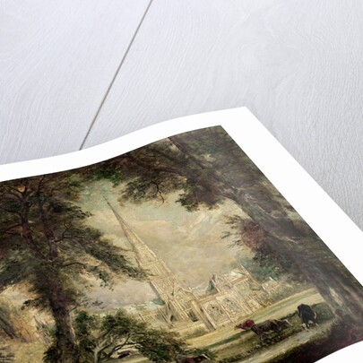 Salisbury Cathedral from the Bishop's Grounds, c.1822-23 by Anonymous