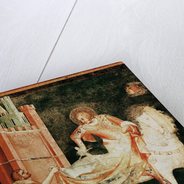 St. Martin sharing his cloak with the beggar by Simone Martini