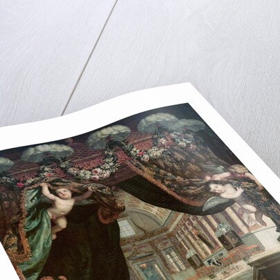 Portrait of Madame de Montespan reclining in front of gallery of the Chateau de Clagny by Henri Gascard