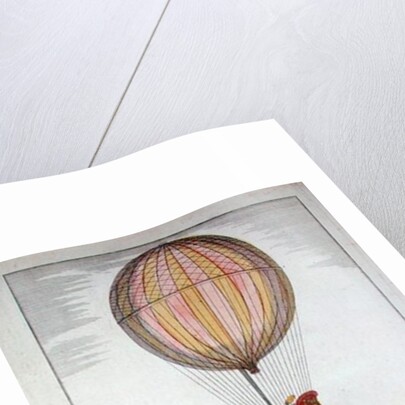 The Flight of Jacques Charles and Nicholas Robert from the Jardin des Tuileries, 1st December, 1783 by German School