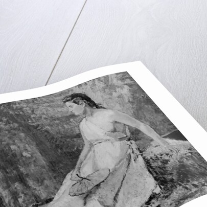 Young Woman with Fan by Henri Rouart