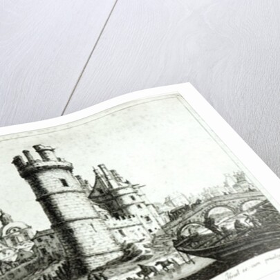 Perspective view of the Tour de Nesle and the Hotel de Nevers by Israel the Younger Silvestre