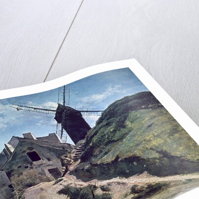 A Windmill at Montmartre, 1840-45 by Jean Baptiste Camille Corot