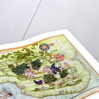 Fol.44v Map of Brasil by Guillaume Le Testu