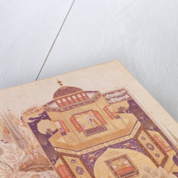 Khusrau in front of the Palace of Shirin by Islamic School