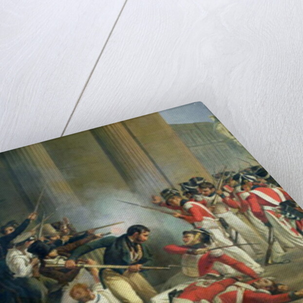 Scene of the 1830 Revolution at the Louvre by Jean Louis Bezard