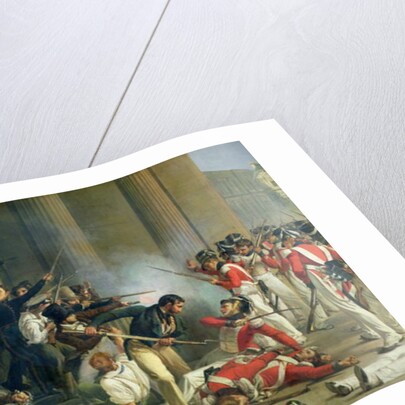 Scene of the 1830 Revolution at the Louvre by Jean Louis Bezard