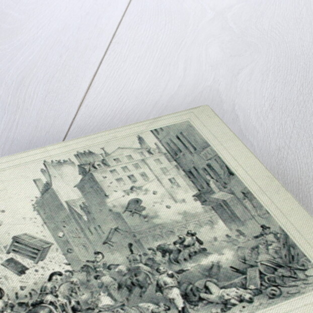 Rue Saint-Antoine in July 1830 by Victor (after) Adam