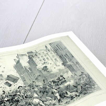 Rue Saint-Antoine in July 1830 by Victor (after) Adam