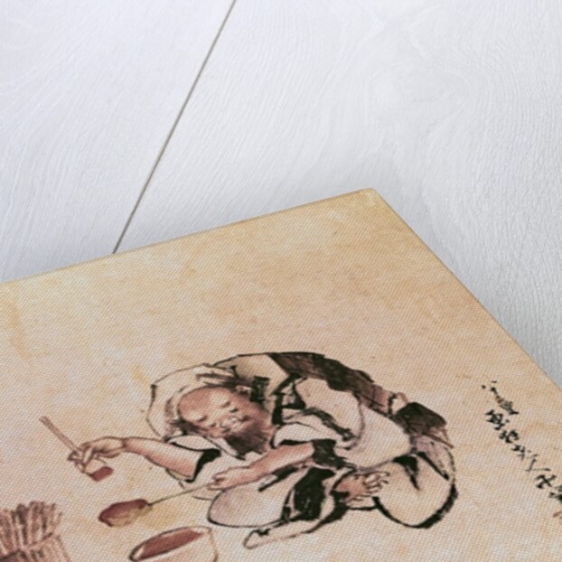 Craftsman painting toys, 19th century by Katsushika Hokusai