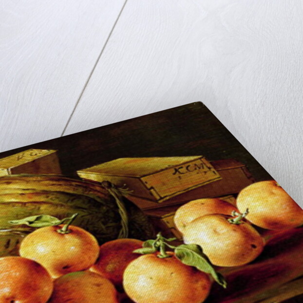 Still Life of Oranges, Melons and Boxes of Sweets by Luis Egidio Menendez or Melendez