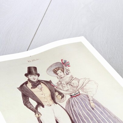 Fashion for Men and Women, 1830 by French School