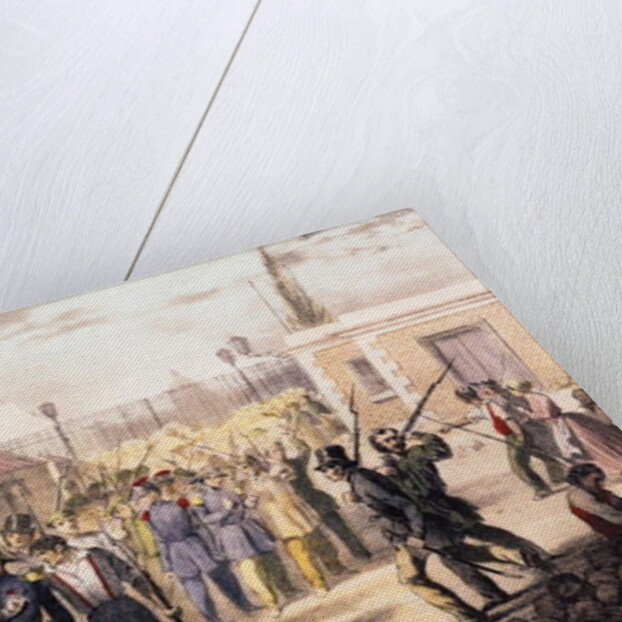 Attack on the Barriere Fontainebleau, 25th June 1848 by French School