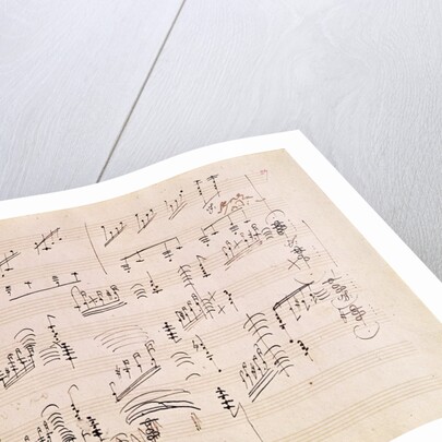 Score sheet of 'Moonlight Sonata' by Ludwig van Beethoven
