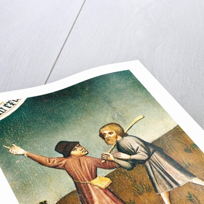 Adoration of the Magi, detail of the Annunciation to the Shepherds, c.1440 by Master of Zlate Moravce