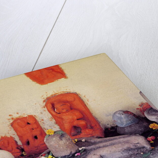 A shrine of a chapel on the Ganges by School Indian