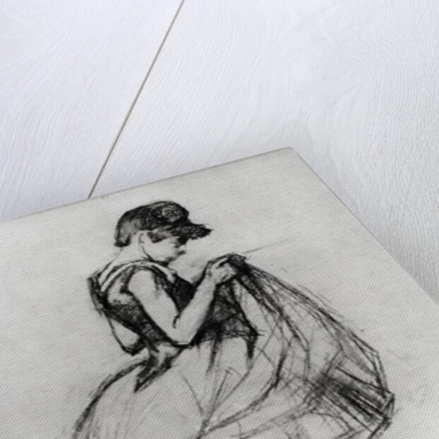 Dancer adjusting her costume and hitching up her skirt, 1889 by Henri de Toulouse-Lautrec