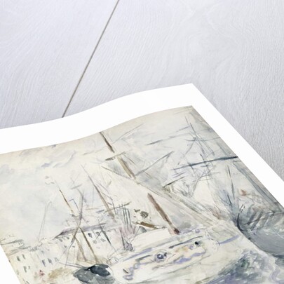 White Boat in the Port, Nice, 1881 by Berthe Morisot