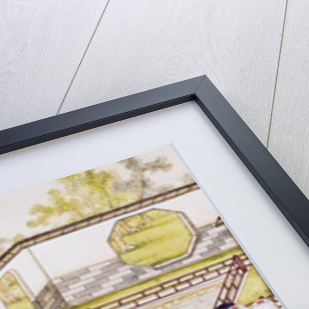 Gathering bamboo to make paper by Japanese School