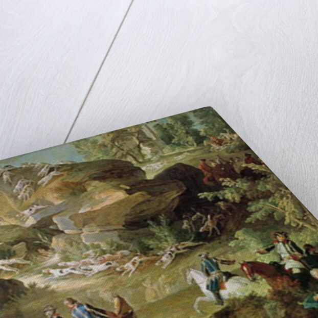 Hunting in the Forest of Fontainebleau at Franchard by Jean-Baptiste Oudry