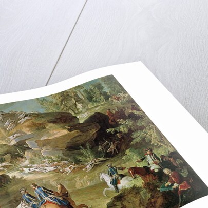Hunting in the Forest of Fontainebleau at Franchard by Jean-Baptiste Oudry