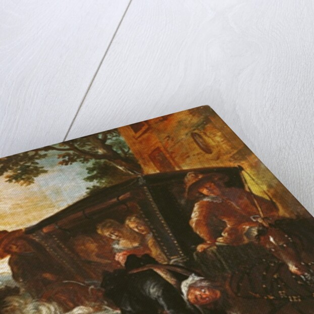 With a Musket on his Back, Ragotin Climbs onto his Horse to Accompany the Troupe by Jean de Coulom