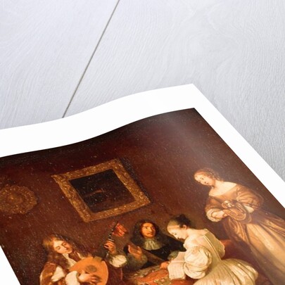 Interior Scene by Caspar Netscher