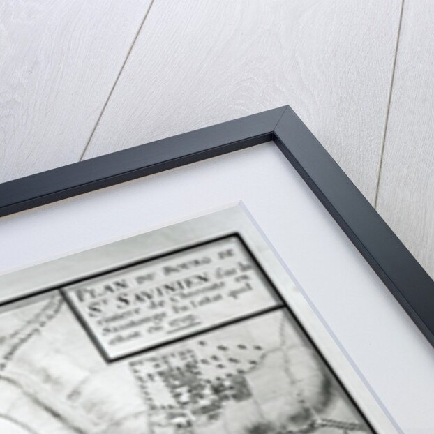 Map of Saint-Savinien on the Charente River in 1713 by Claude Masse