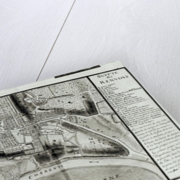 Map of Saintes, capital of Saintonge by Claude Masse