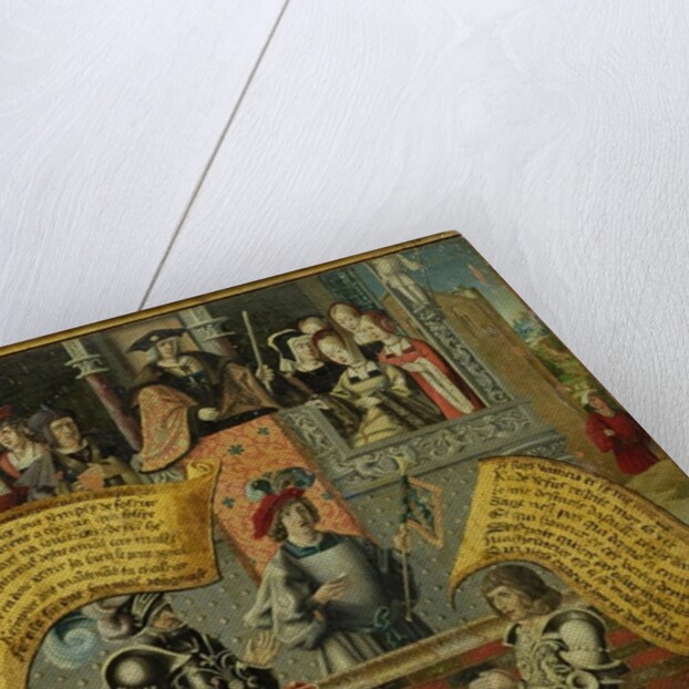 A Disarmed Knight on one Knee by French School