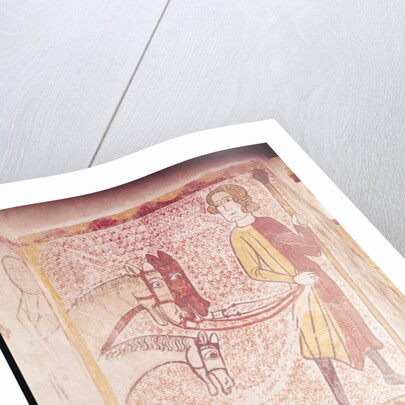 Horseman holding the reins of three horses by French School