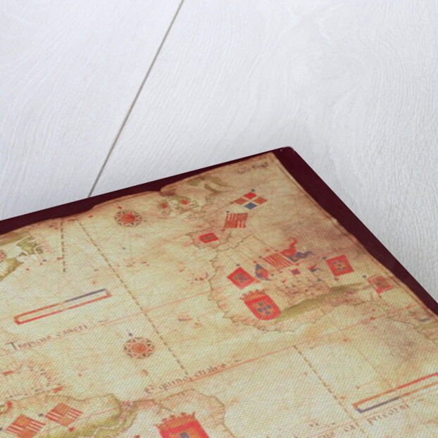 Map of the Atlantic Ocean, c.1550 by Portuguese School