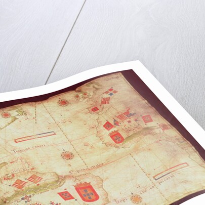 Map of the Atlantic Ocean, c.1550 by Portuguese School