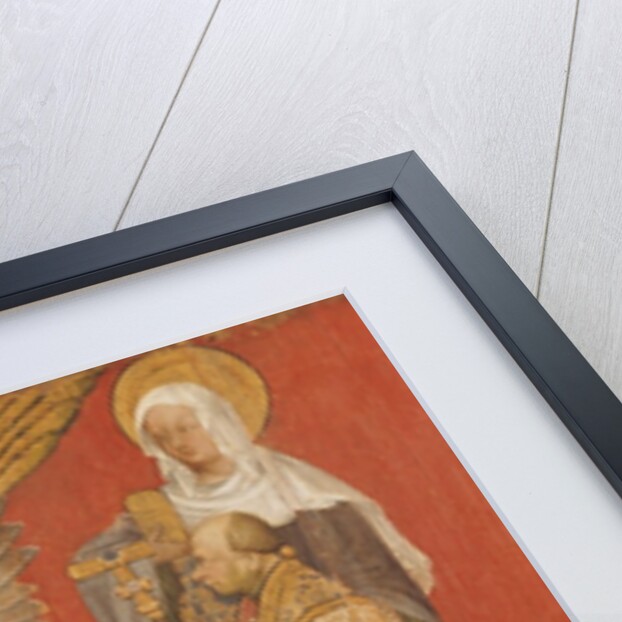 Panel from a diptych depicting the Angel of the Annunciation, the Donor and a Female Saint, possibly St. Mary Magdalene, c.1420 by Master of the Rohan Hours