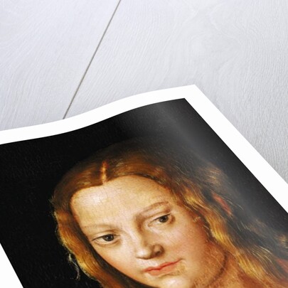 Adam and Eve, detail of Eve's head by Lucas the Elder Cranach