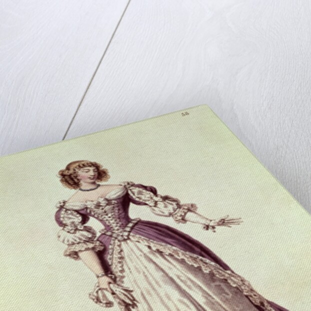 Madame Moliere, nee Armande Bejart in the role of Elmire in 'Le Tartuffe' by Moliere by Hippolyte Lecomte