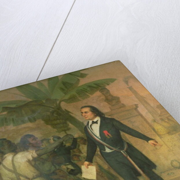 Joseph Napoleon Sebastien Sarda Garriga with the Emancipation Decree on La Reunion, 10th December 1848 by Alphonse Garreau