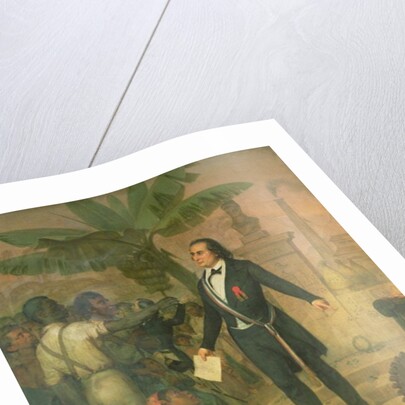 Joseph Napoleon Sebastien Sarda Garriga with the Emancipation Decree on La Reunion, 10th December 1848 by Alphonse Garreau