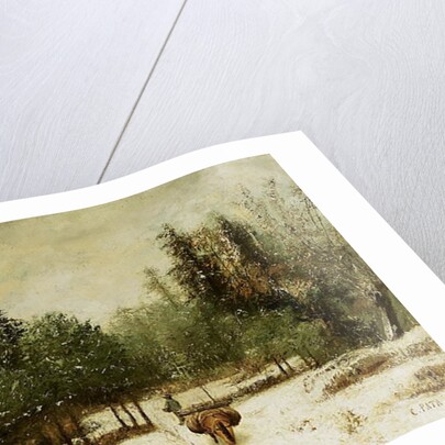 Entrance to the Forest in Winter. Snow Effect, 1873 by Gustave Courbet