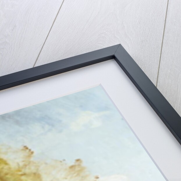 Morning Effect, Silver Birches and a River by Paul Desire Trouillebert