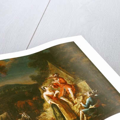 Shepherd Playing a Flute by French School