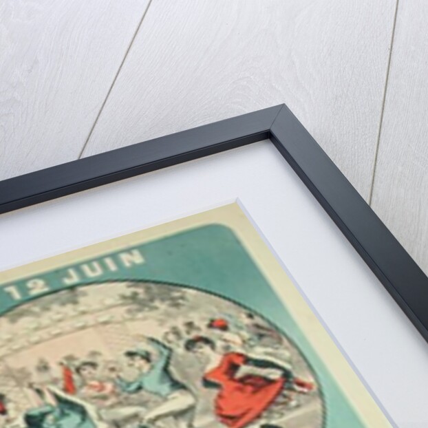 Poster advertising 'Le Bal des Canotiers' at Bougival, c.1875 by French School