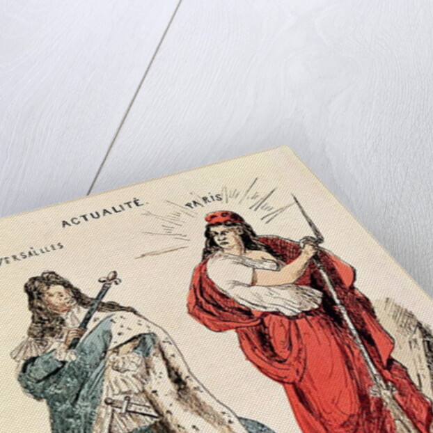 Paris and Versailles Glaring at Each Other, 1871 by French School