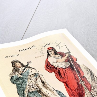 Paris and Versailles Glaring at Each Other, 1871 by French School