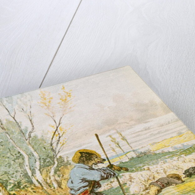 The Wolf as a Shepherd by Jules David