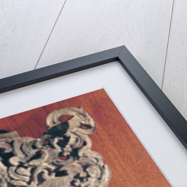 Pu shou' door knocker with a taotie design surmounted by a phoenix and holding a ring with sculpted animals by Chinese School