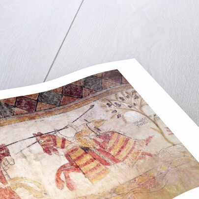 Combat between an Angevin King and Manfred, King of Sicily, after 1265 by French School