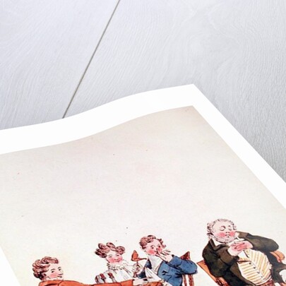 Qui dort dine, caricature of a man sleeping after dinner by Jean Francois Garneray