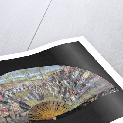 Fan depicting the marriage of Louis of France and Marie-Anne de Baviere at Vitry-le-Francois in 1680 by French School