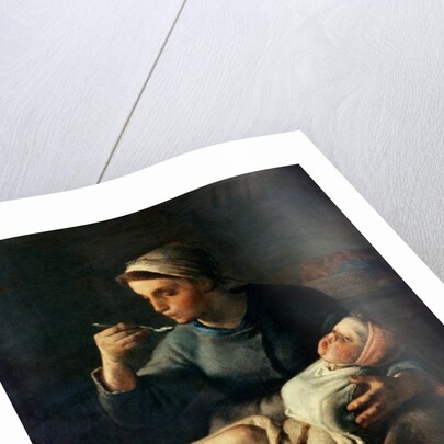 The Baby's Cereal, 1867 by Jean-Francois Millet